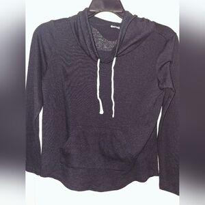 Just Be Black Hoodie with White Accents